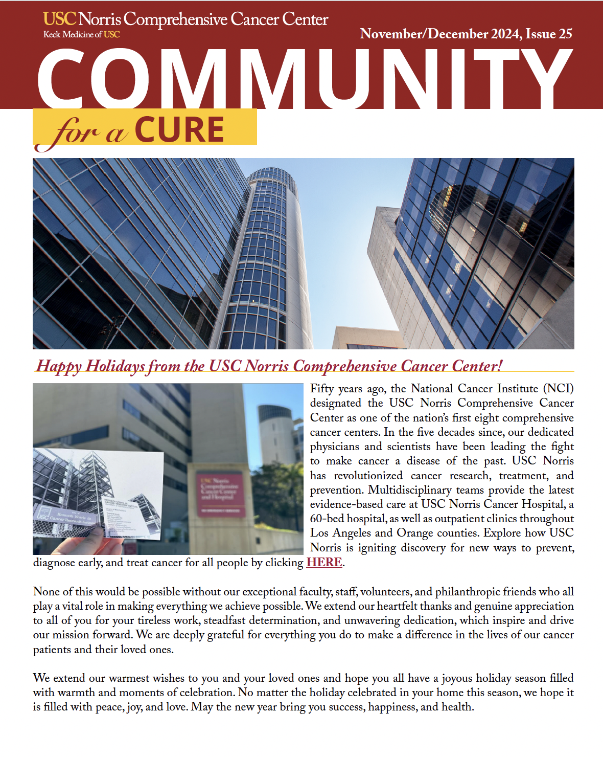 Community for a Cure Newsletter - USC Norris Comprehensive Cancer 